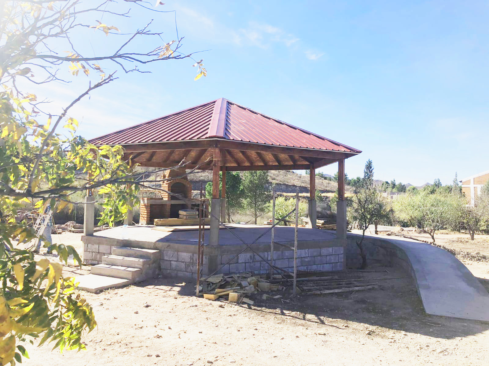 Palapa en construccion